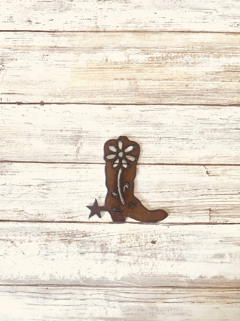Boot GARDEN FRIEND Metal Western Rustic Magnet