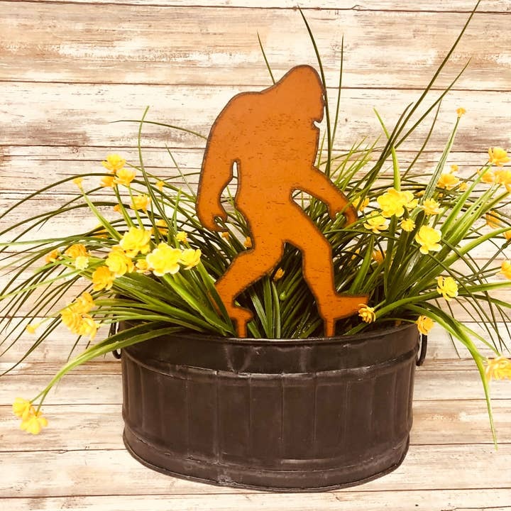 Bigfoot Yeti Metal Yard Stake | Buy Unique Metal Yard Signs | Iron Owl