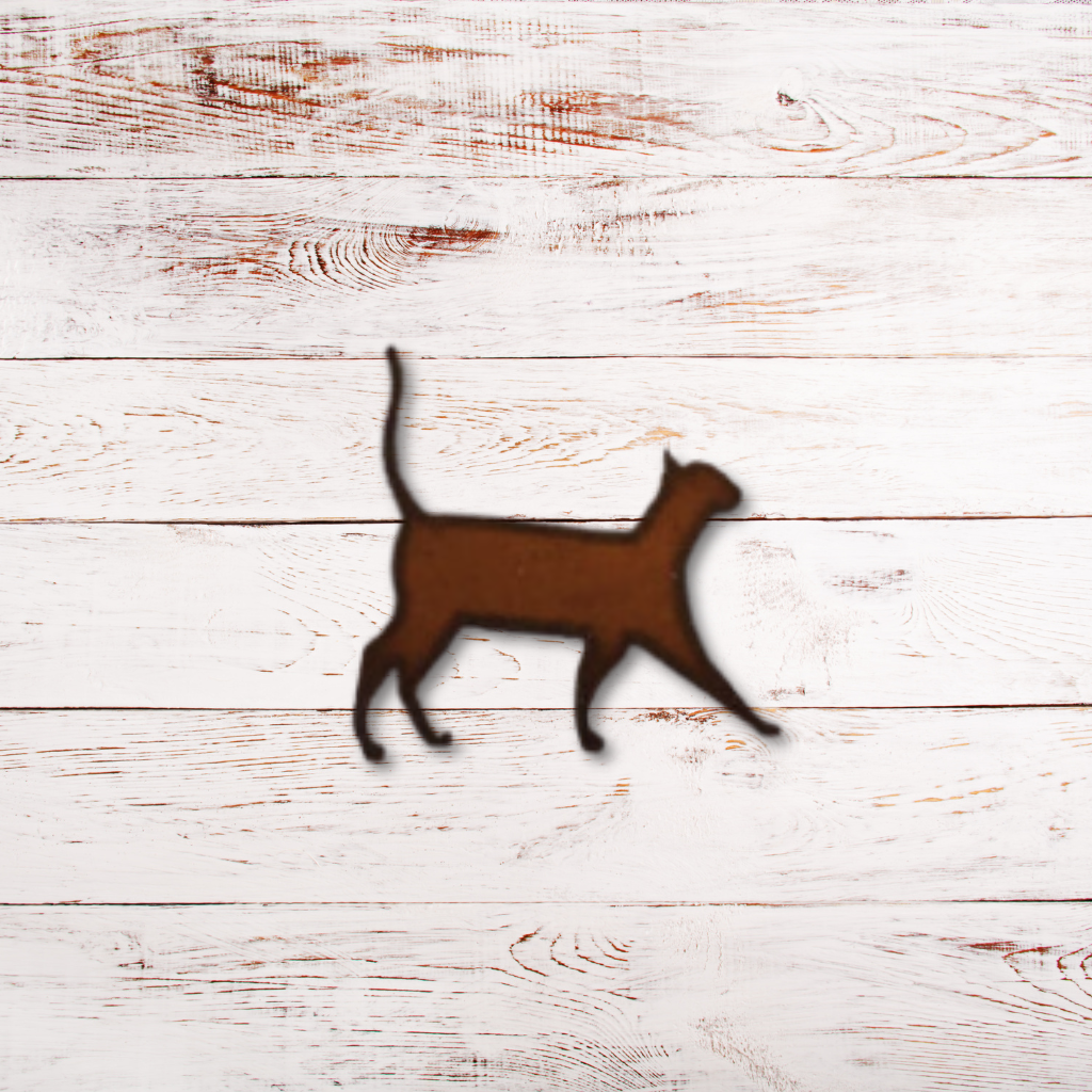 Cat Rusty Metal Magnet