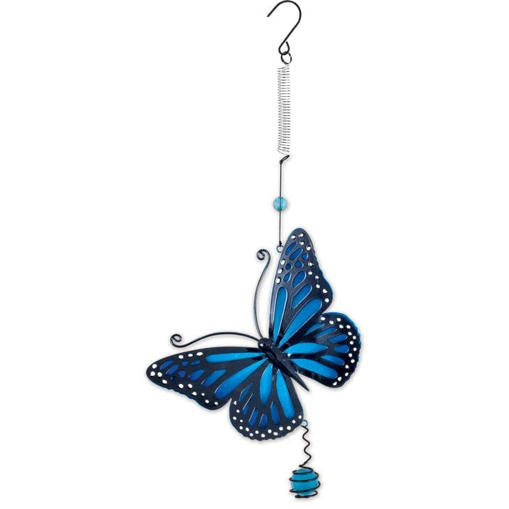 Butterfly Metal Garden Bouncy Blue Monarch