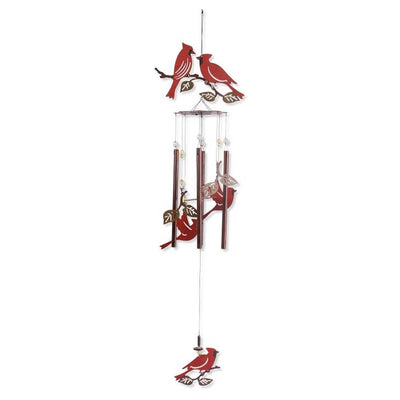 Cardinals Metal Hand Painted Wind Chime