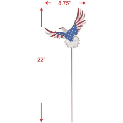 American Eagle Patriotic 4th of July Yard Stake Metal