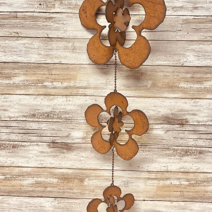 Flower Rusty Metal Rustic Garden Mobile 3D