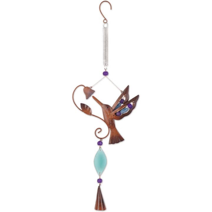 Boho Chic Hummingbird Garden Bouncy Chime