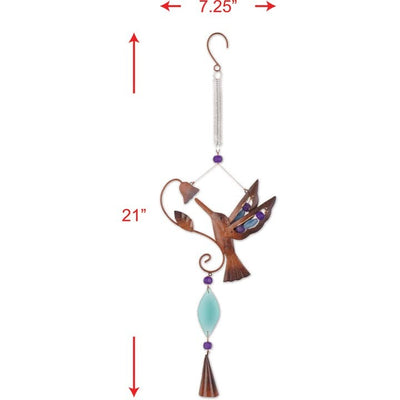 Boho Chic Hummingbird Garden Bouncy Chime