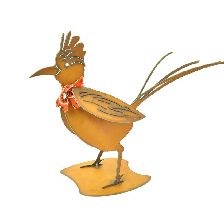 Roadrunner Rusty Metal Small Yard Art Sculpture