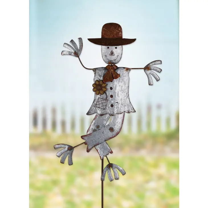 Scarecrow Large Metal Garden Stake