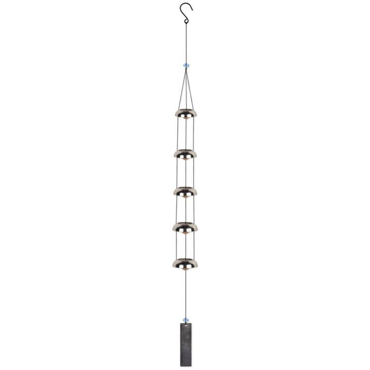 Silver Metal Vertical Bells Wind Chime