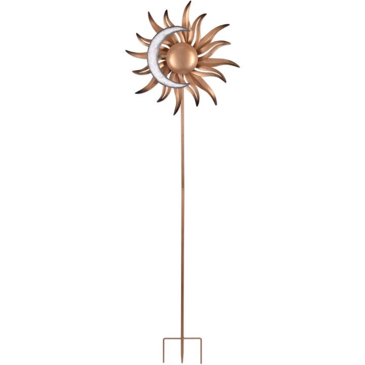 Sun & Moon Spinner Garden Stake