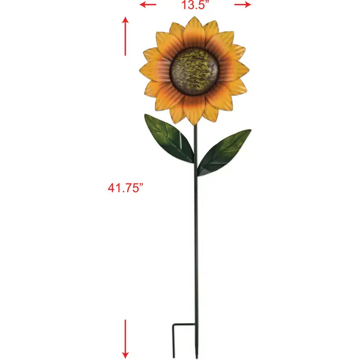 Sunflower Metal Garden Stake