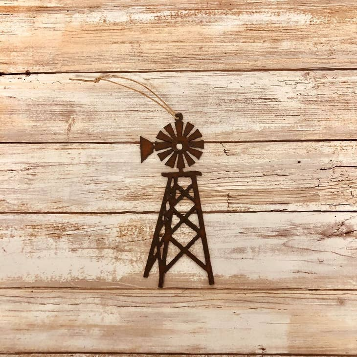 Windmill, Rusty Metal Rustic Ornament